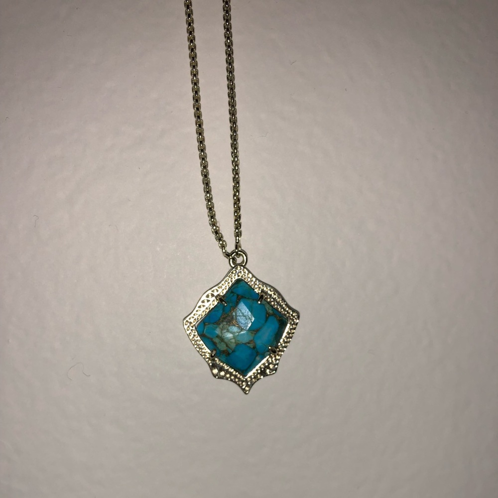 Kendra Scott Turquoise necklace on silver chain